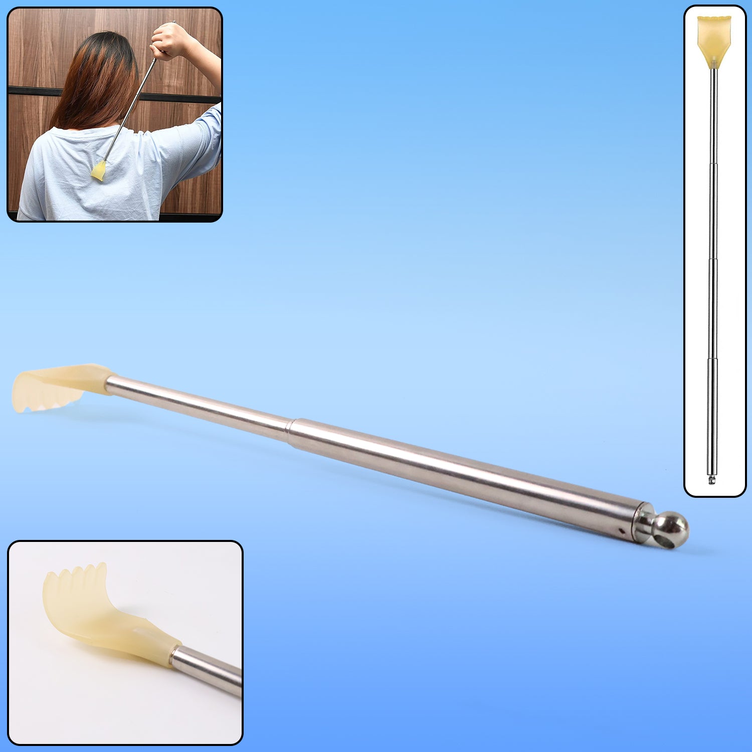 Telescopic Back Scratcher with Plastic Claw (1 Pc) Telescopic Back Scratcher with Plastic Claw (1 Pc)